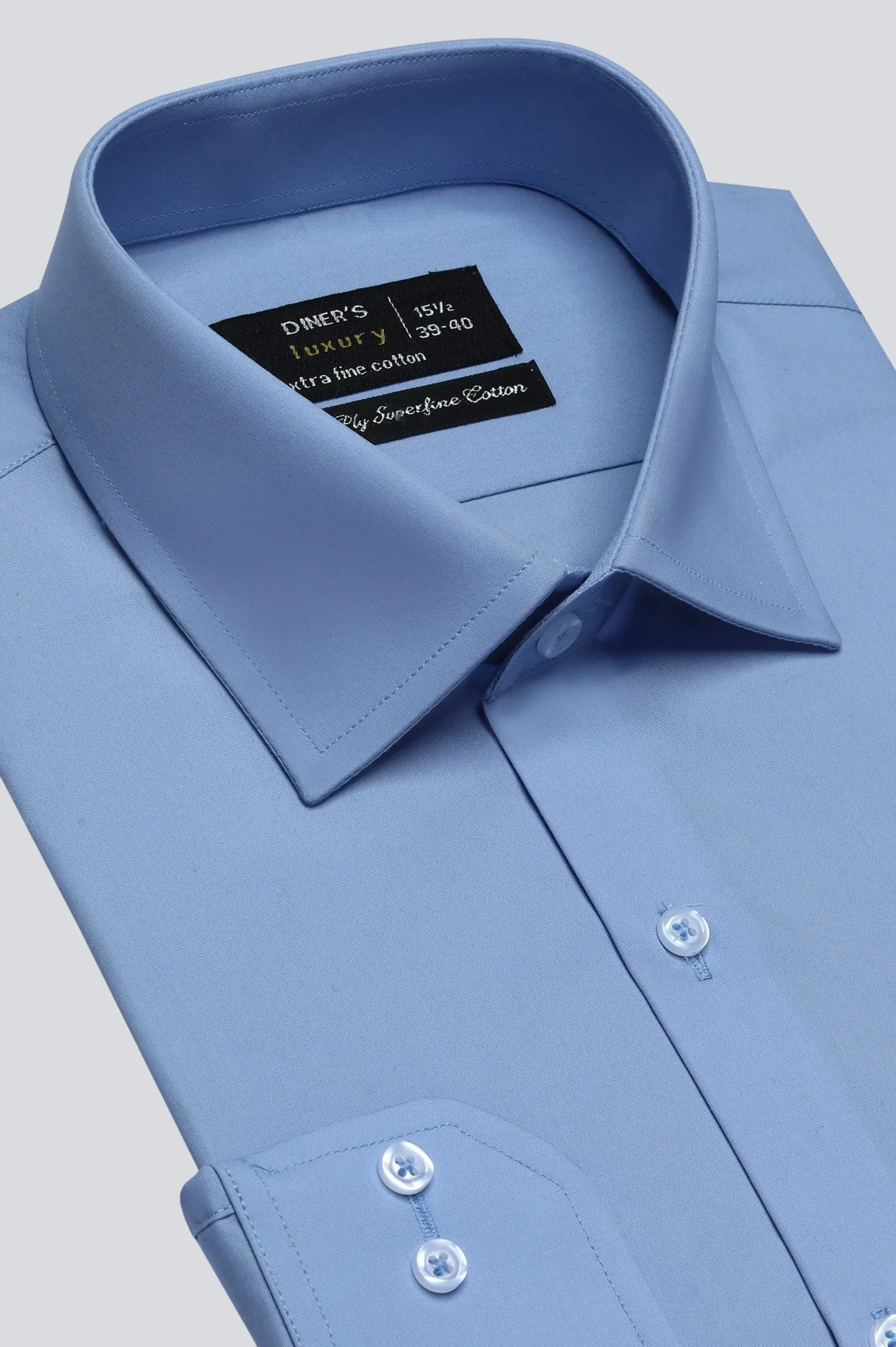 Sky Blue Plain Formal Shirt