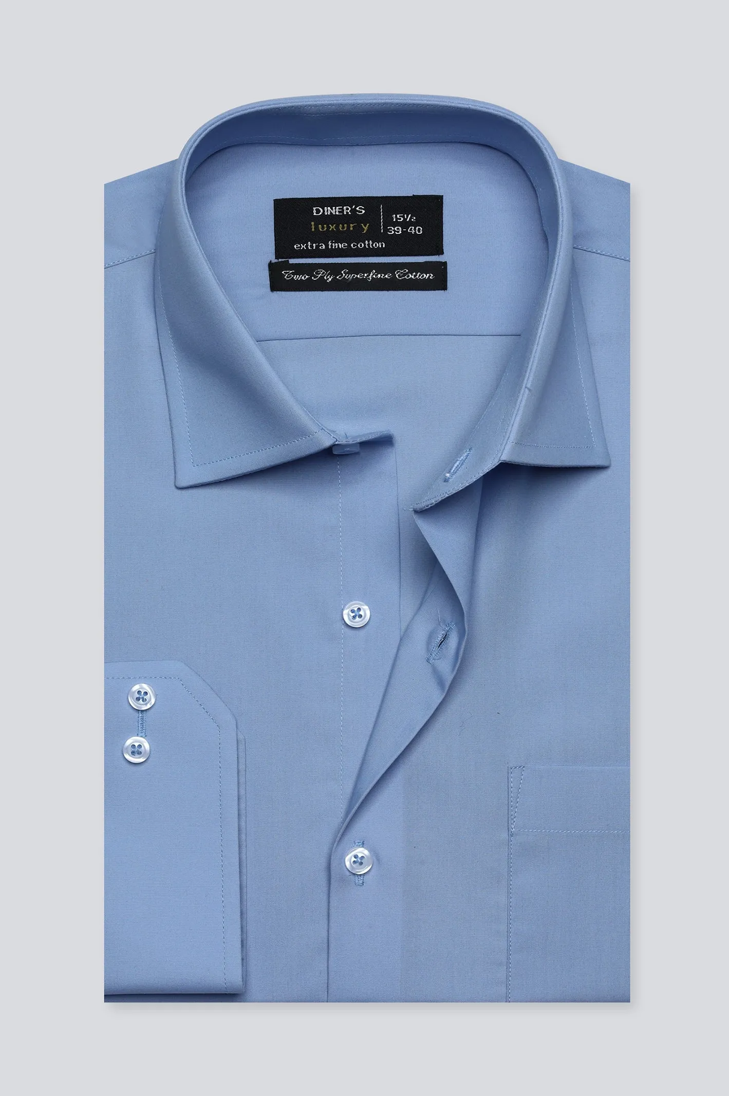 Sky Blue Plain Formal Shirt