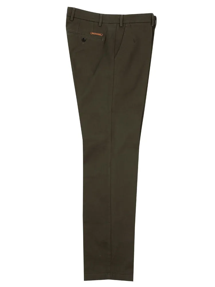 Slim Fit Chino Trousers – Olive Green