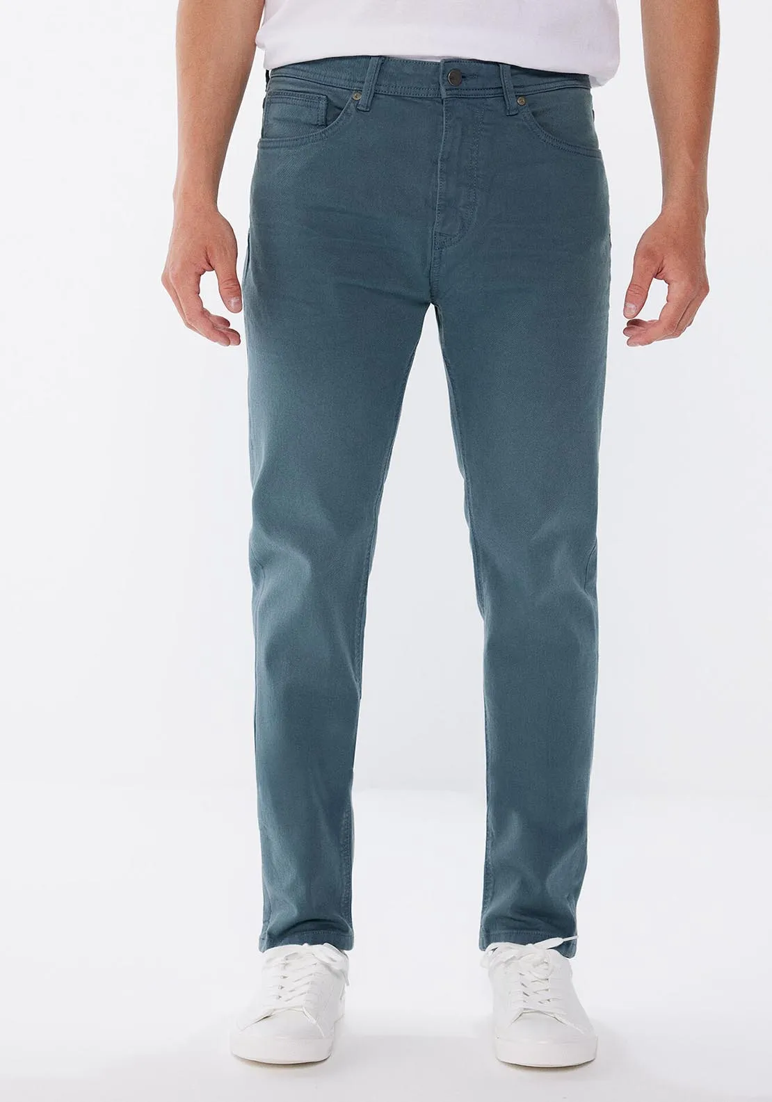 Slim fit coloured trousers - Blue