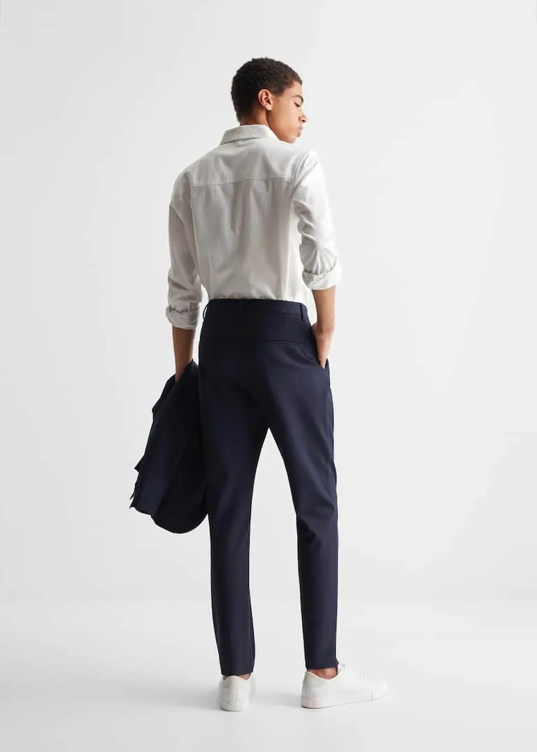 Slim fit suit trousers