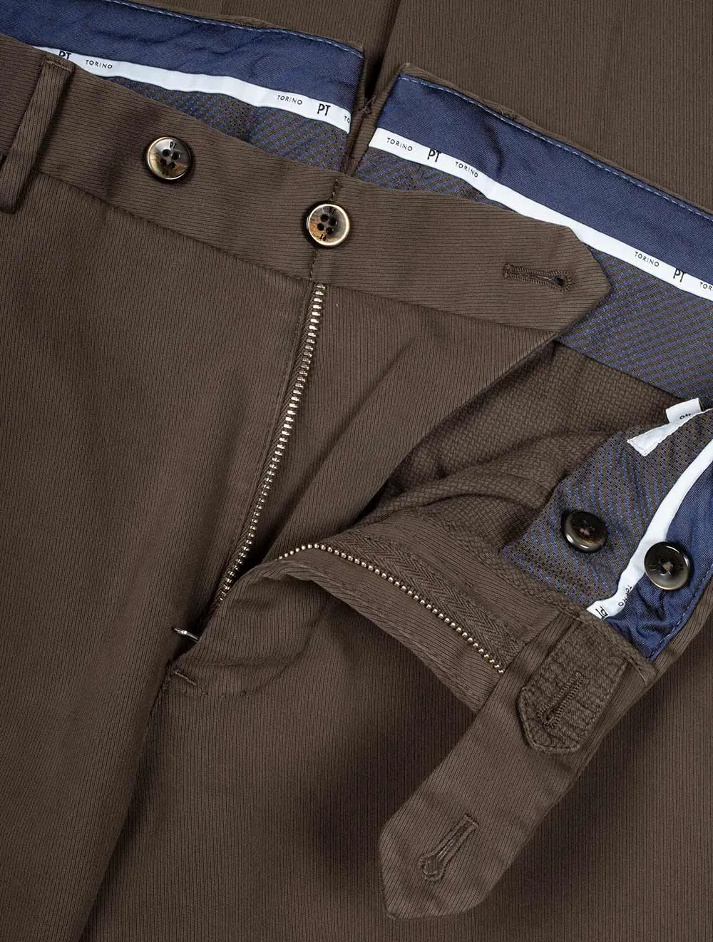 Stretch Cotton Chinos Brown