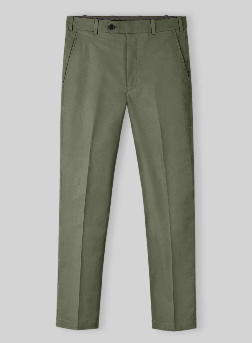 Stretch Summer Olive Green Chino Suit