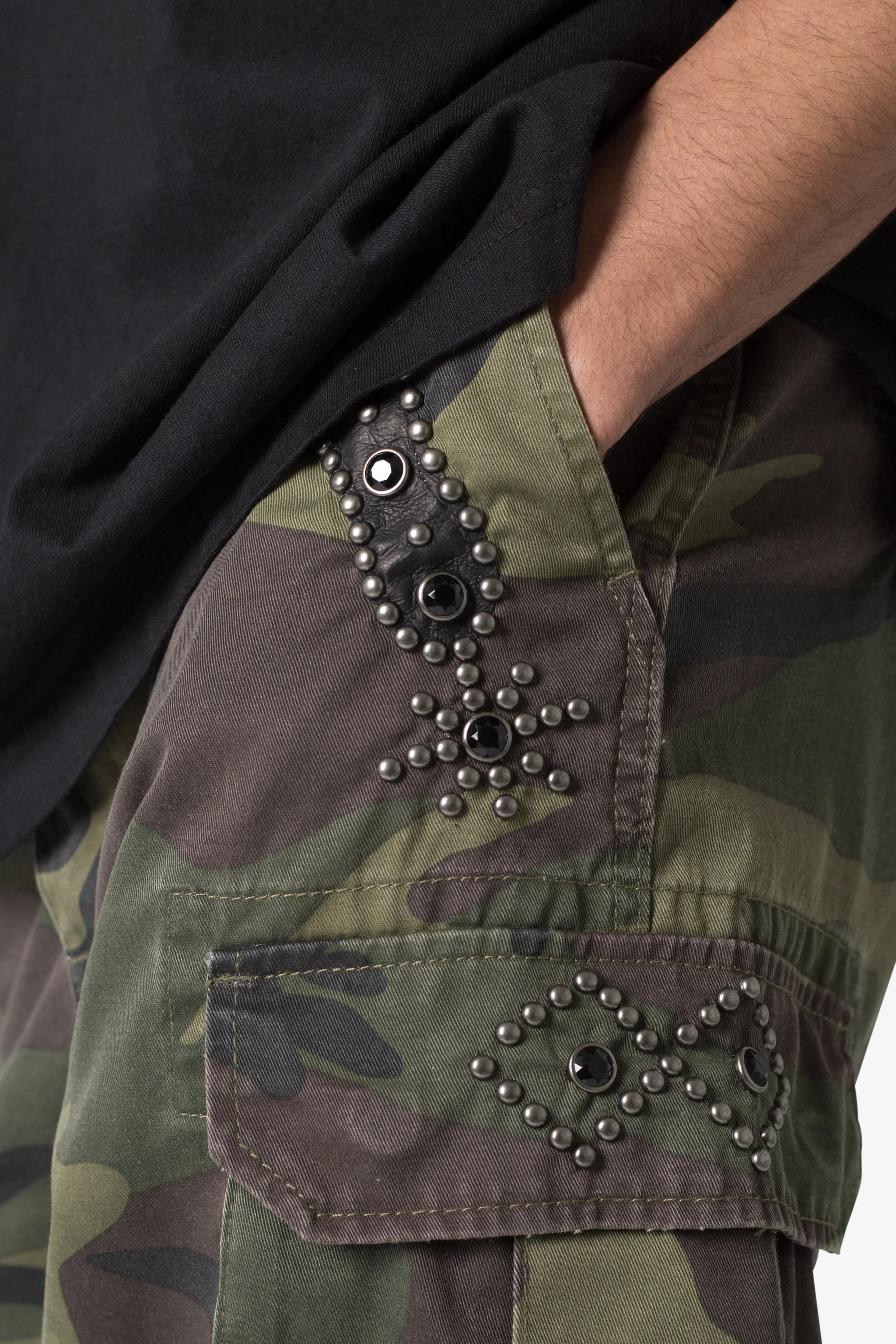 Tassel Cargo Shorts - Camo