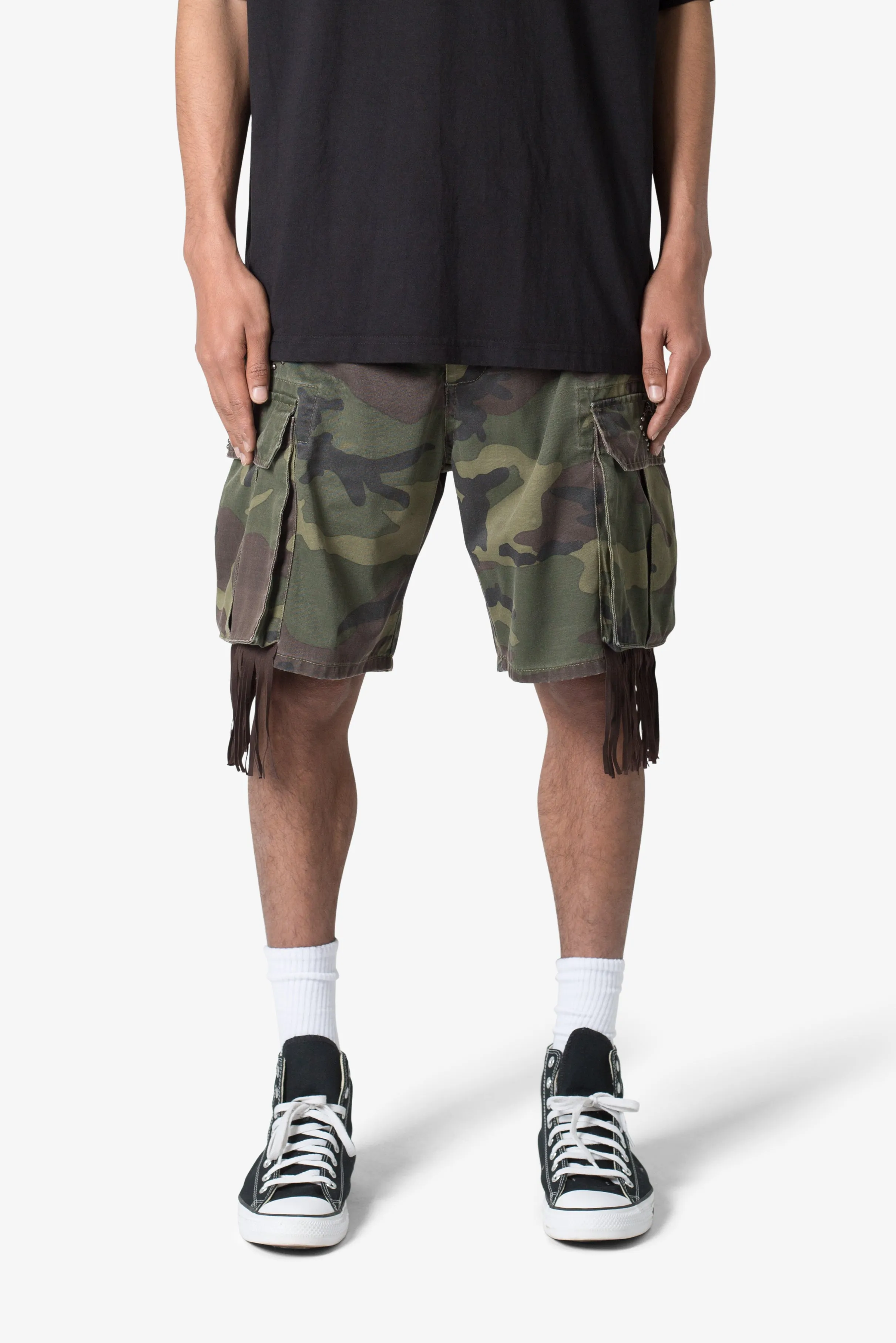 Tassel Cargo Shorts - Camo