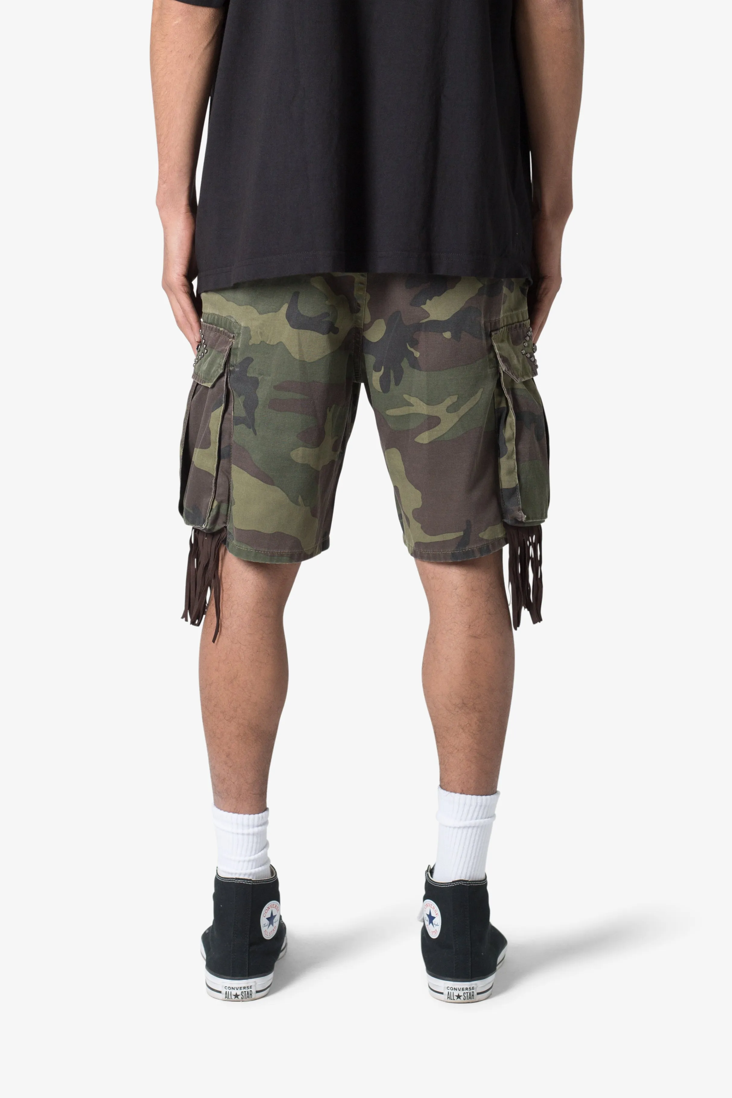 Tassel Cargo Shorts - Camo