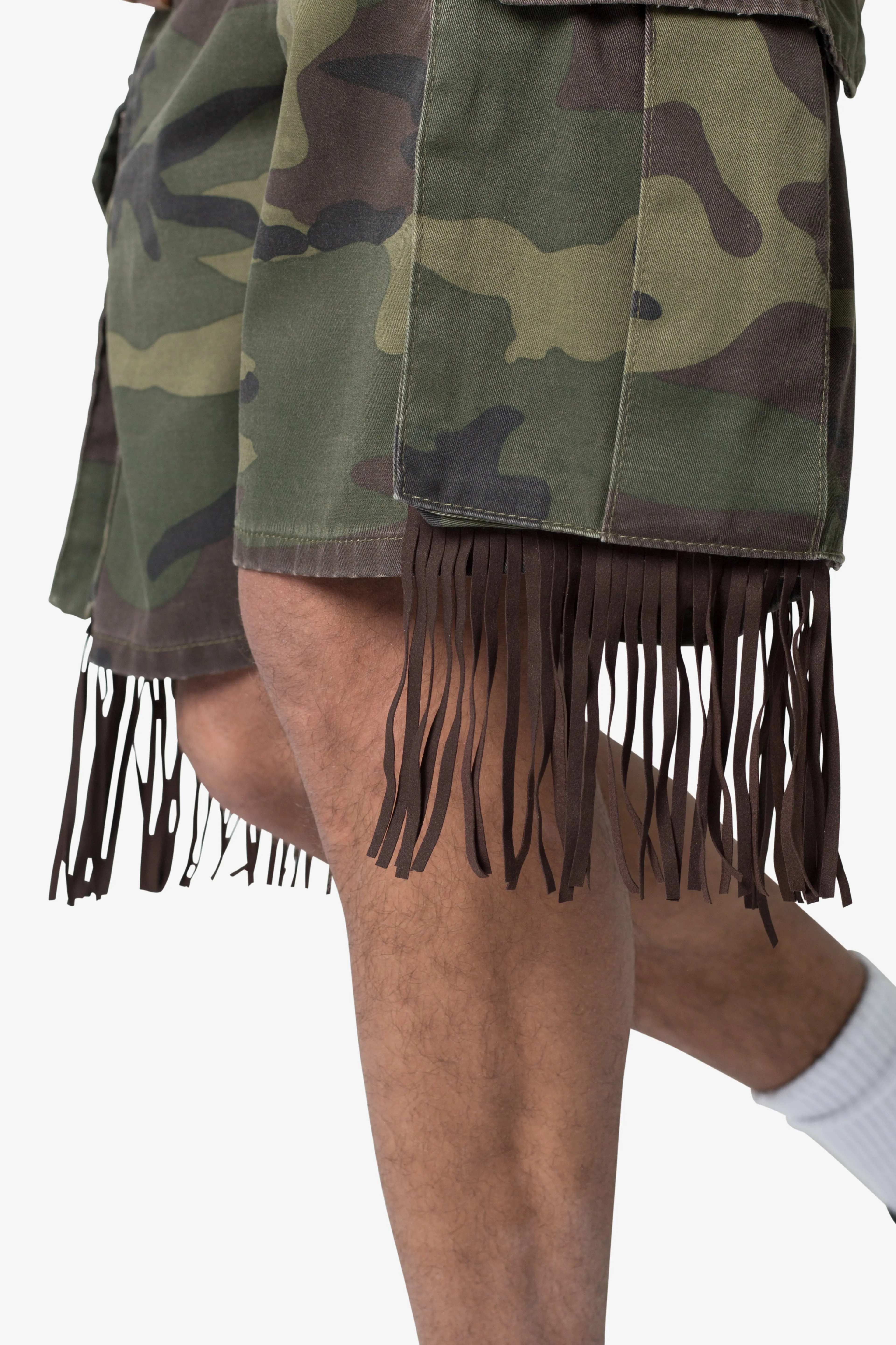 Tassel Cargo Shorts - Camo