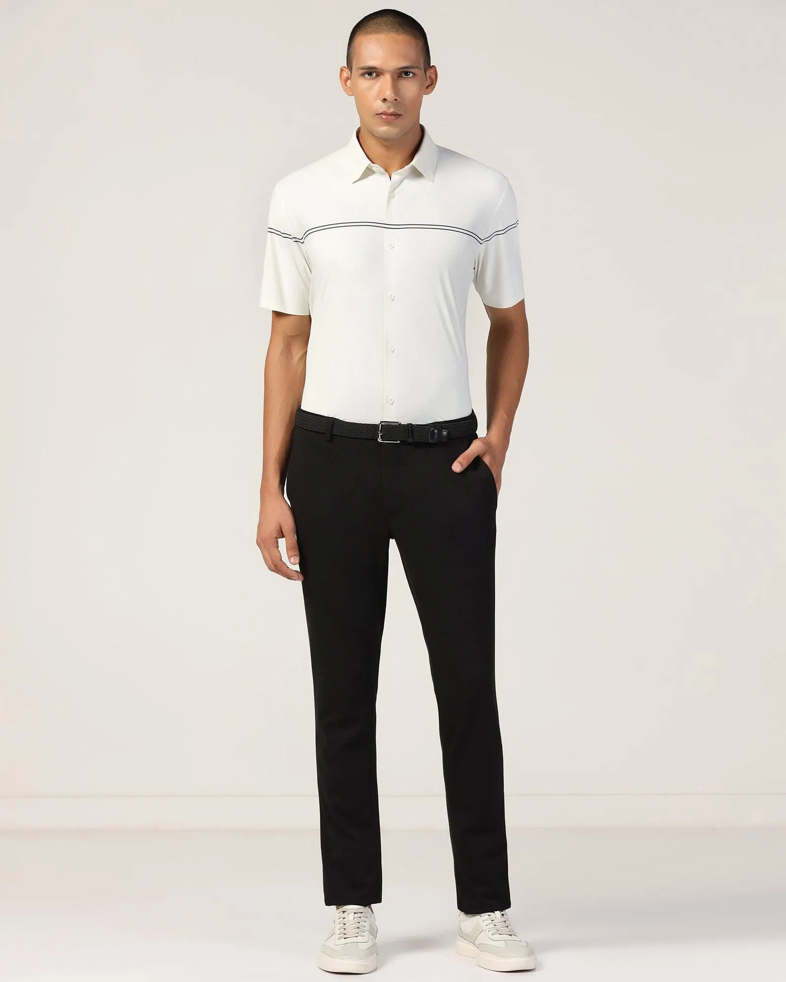 TechPro Formal White Stripe Shirt - Berty