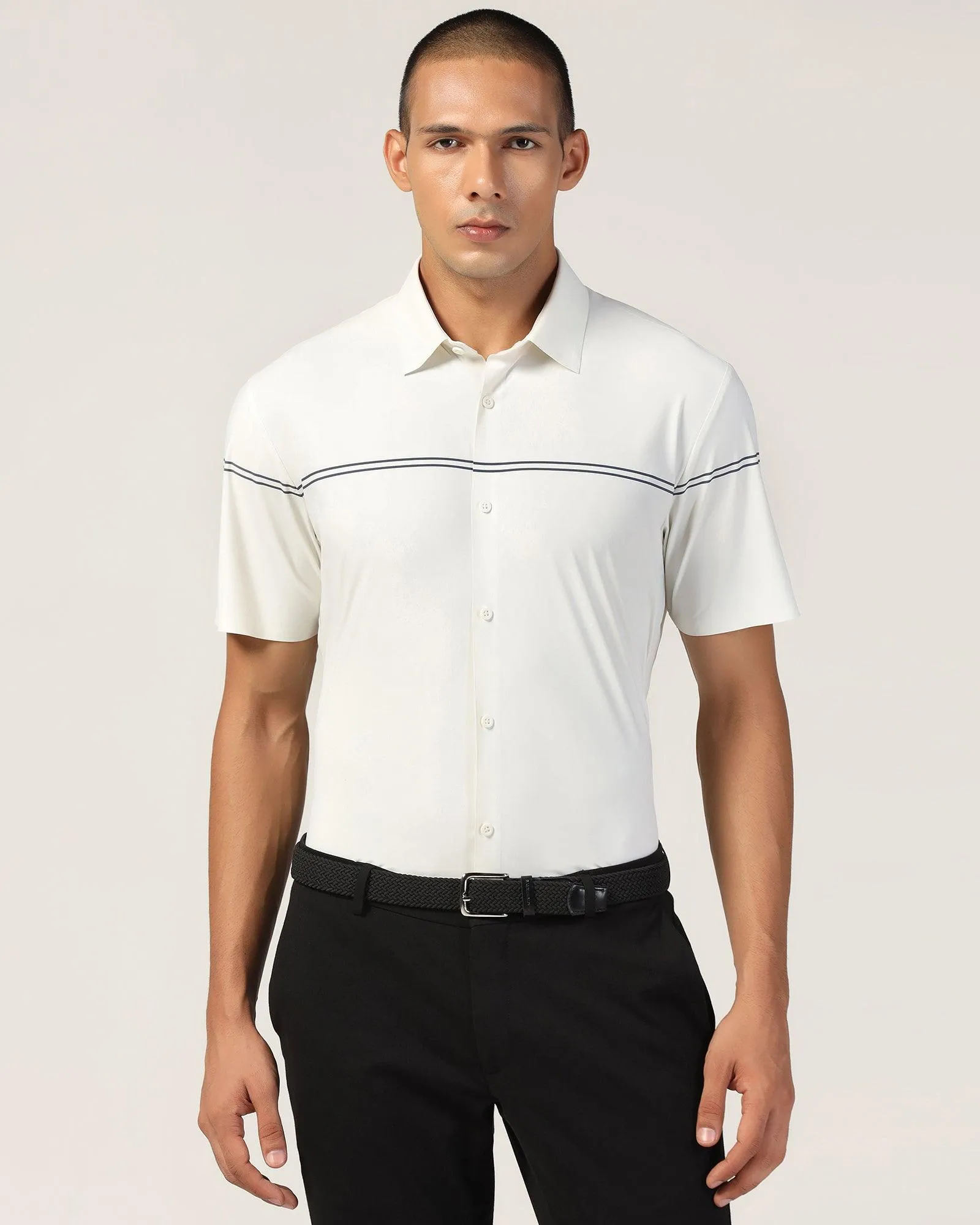 TechPro Formal White Stripe Shirt - Berty