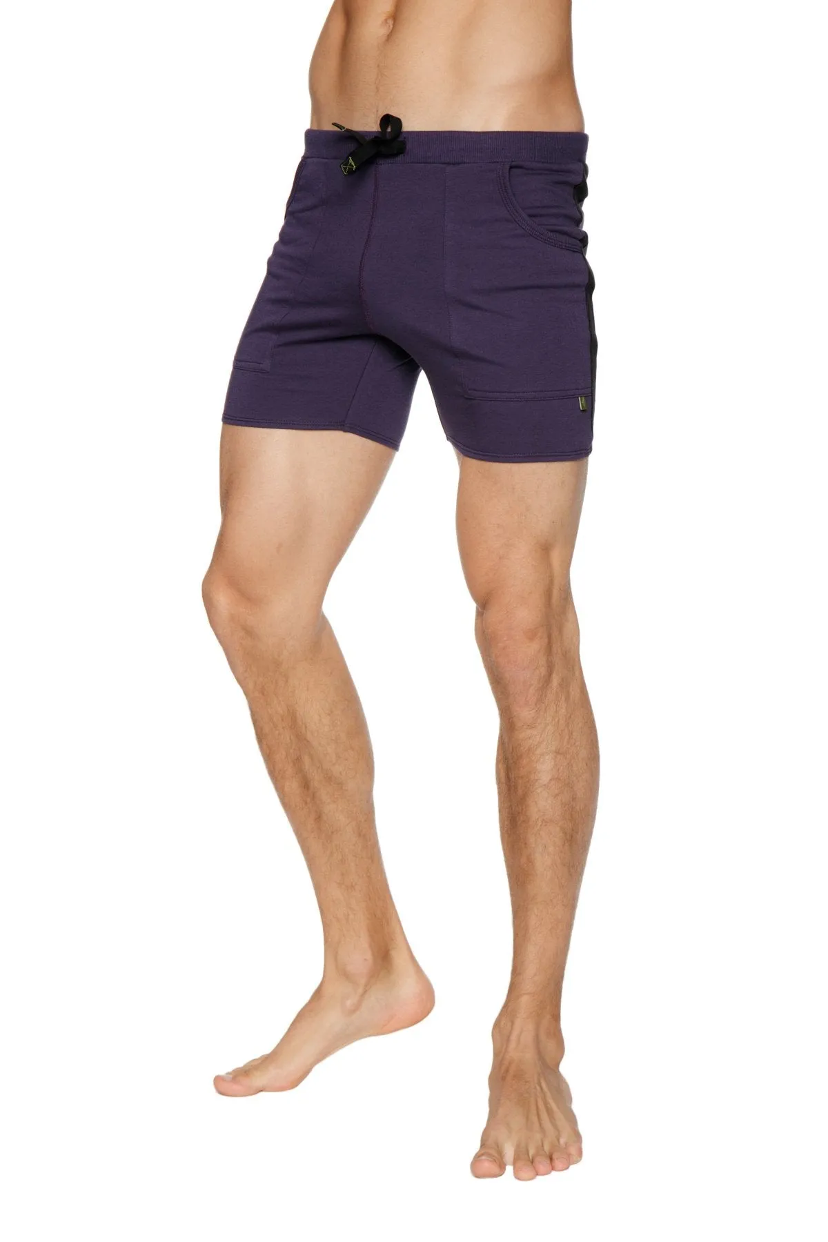 Transition Yoga Shorts (Eggplant w/Black)