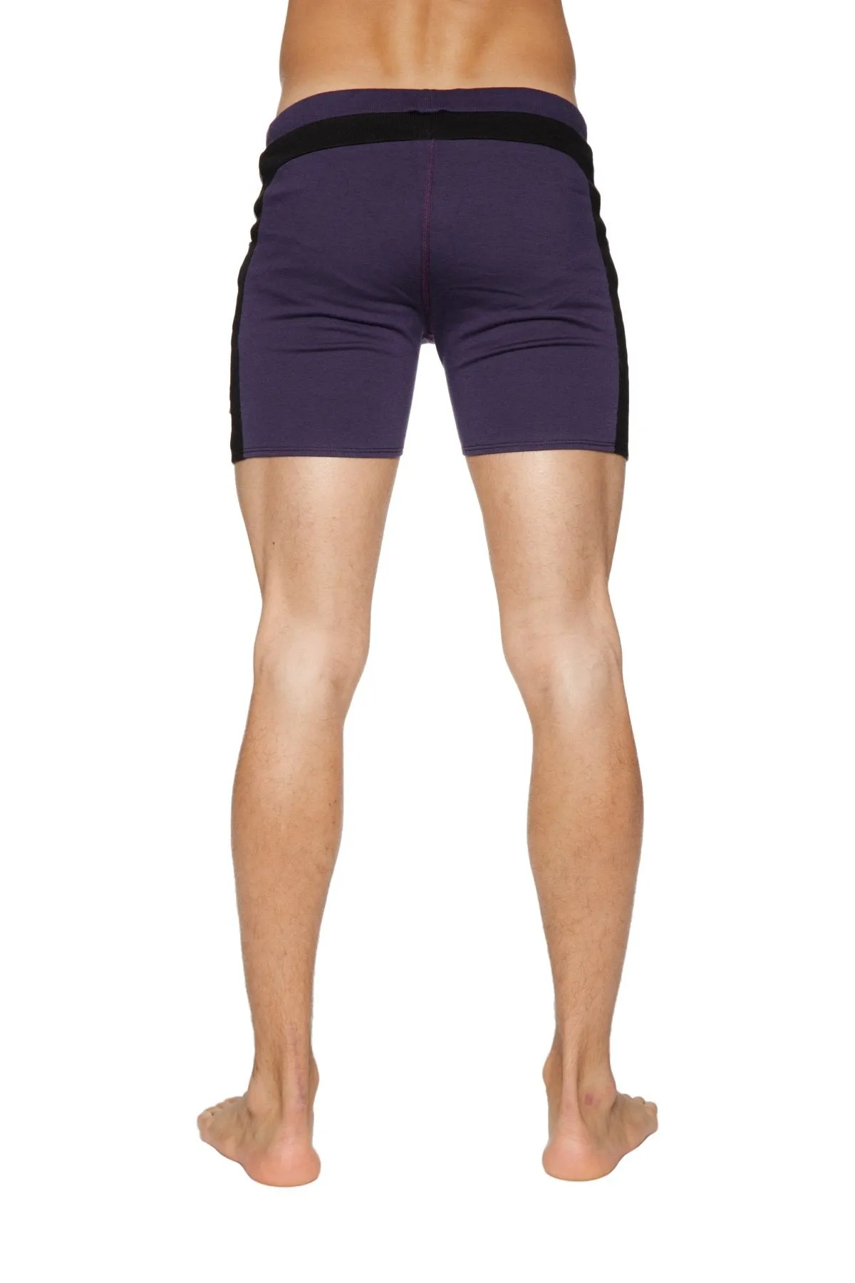 Transition Yoga Shorts (Eggplant w/Black)