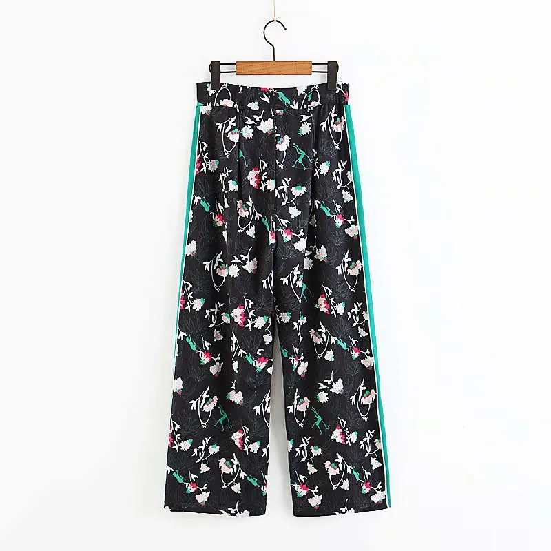 Tyler Wide Leg Print Trousers