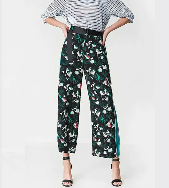 Tyler Wide Leg Print Trousers