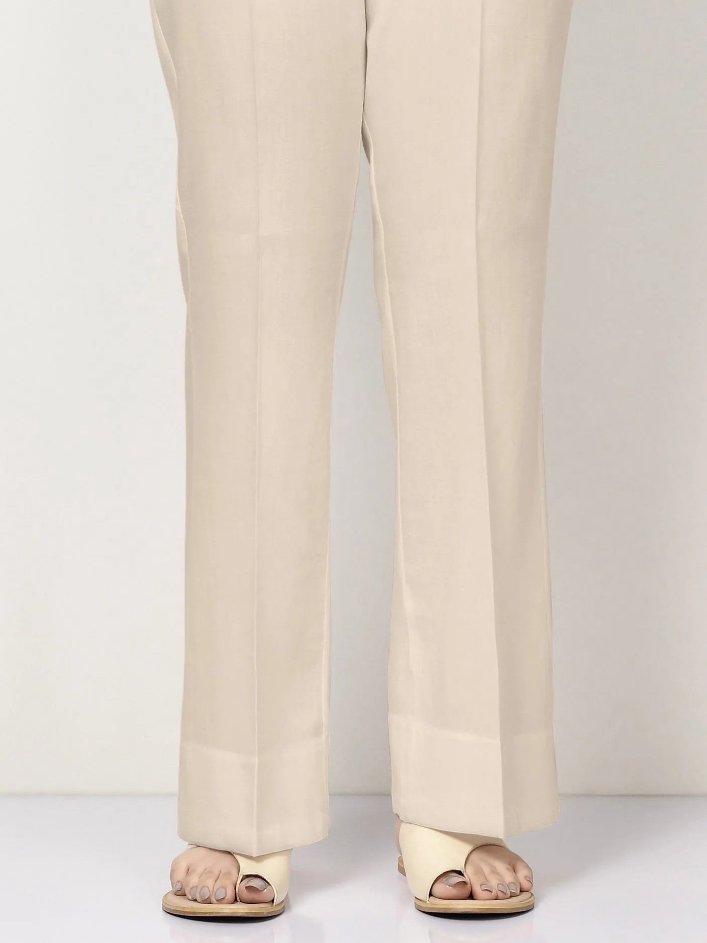 Unstitched Cambric Trouser -Off White