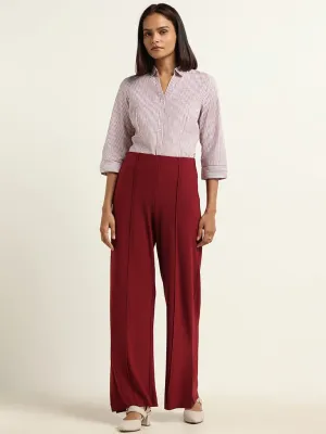 Wardrobe Plain Maroon Trousers