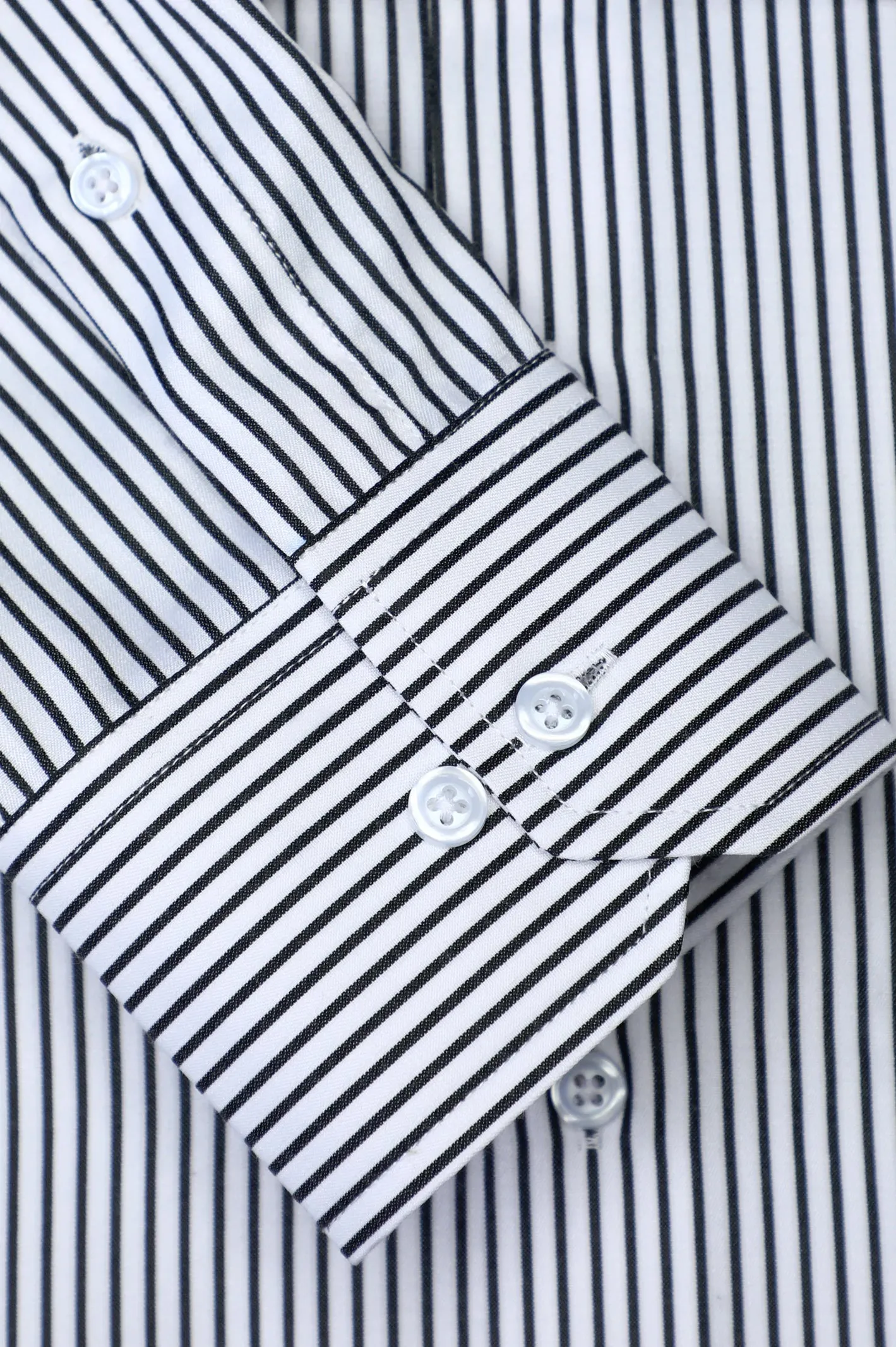 White Bengal Stripe Formal Shirt